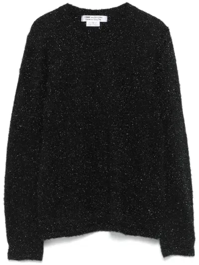 Comme Des Garçons Comme Des Garçons Lurex Sweater In Black