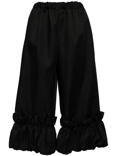 Comme Des Garçons Comme Des Garçons Ruffled Trousers In Black