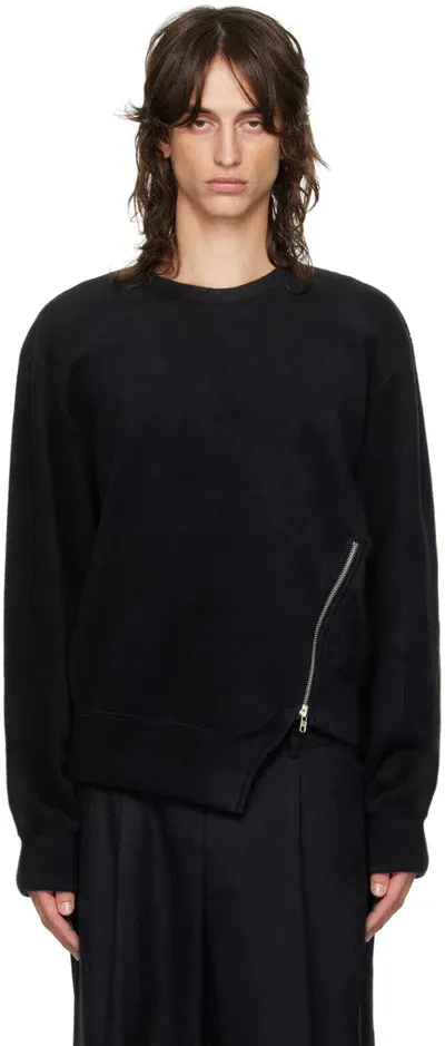 Comme Des Garçons Homme Deux Black Zip Sweatshirt In 1 Black