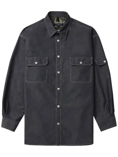 Comme Des Garçons Homme Deux Denim Shirt In Blue