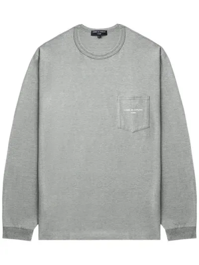 Comme Des Garçons Homme Deux Logo-print Sweatshirt In Grey