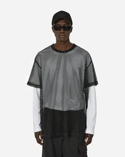 Comme Des Garçons Homme Deux Mesh T-shirt In Black