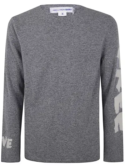 Comme Des Garçons Shirt Mens Sweater Knit In Grey