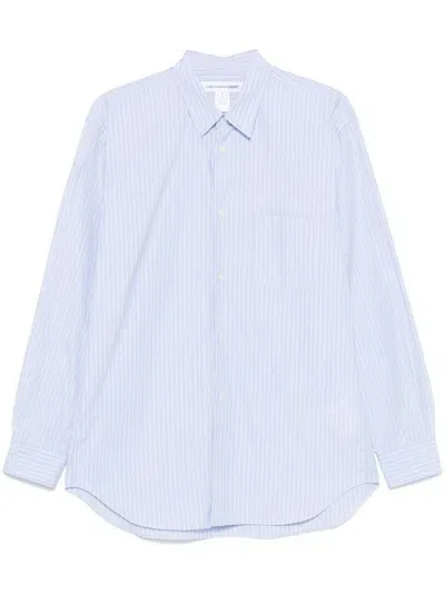 Comme Des Garçons Shirt Striped Shirt In Blue