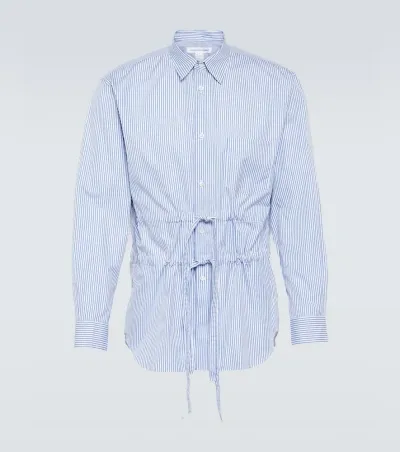 Comme Des Garçons Shirt Striped Cotton Poplin Shirt In Multicolor