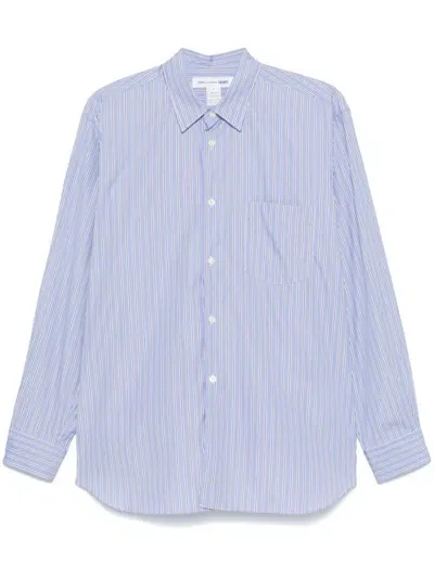 Comme Des Garçons Shirt Striped Shirt In Blue