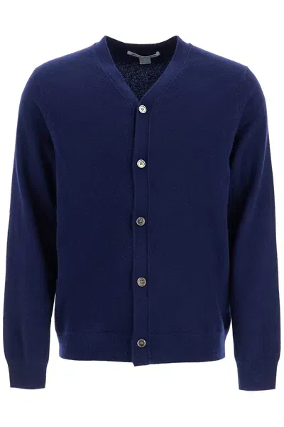 Comme Des Garçons Shirt Wool Cardigan With Buttons In Blue