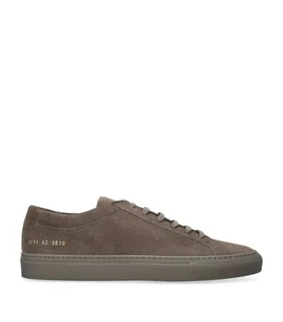 Common Projects Suede Low-top Achilles Sneakers In Braun