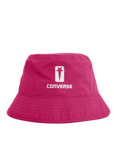 Converse X Drkshwd Cotton Bucket Hat In Pink