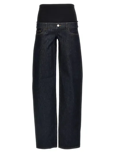 Coperni Jersey Hybrid Jeans In Blue