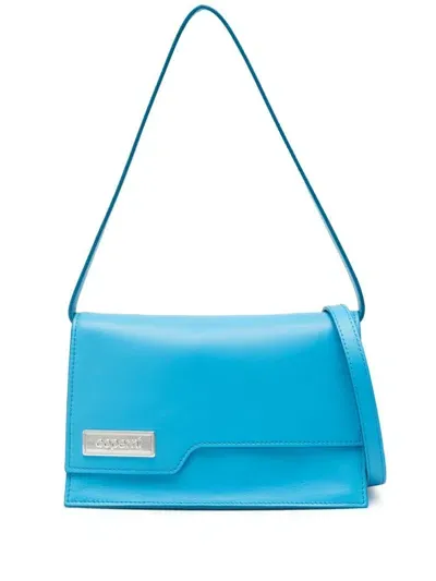 Coperni Small Folder Leather Shoulder Bag In Blue