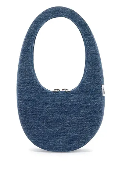 Coperni Swipe Mini Hobo Bag In Blue