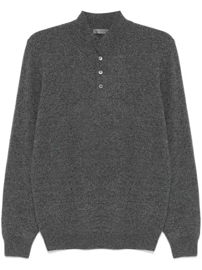 Corneliani Mélange Sweater In Grey