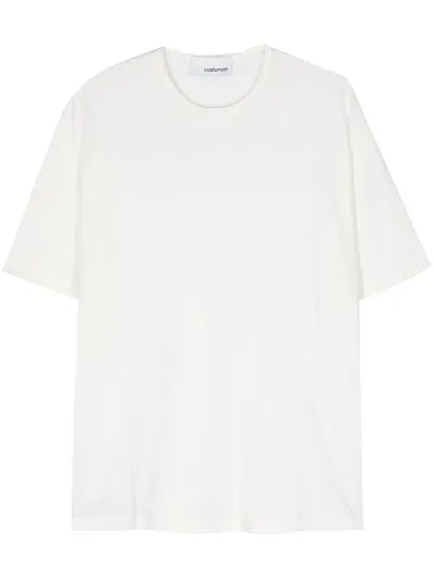 Costumein Crepe Cotton T-shirt In White