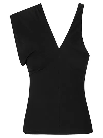 Courrèges Criss Cross Top In Black