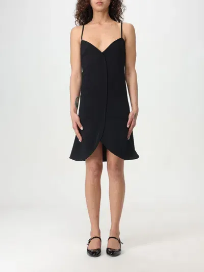 Courrèges Short Ellipse Dress In Black