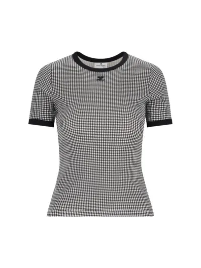 Courrèges Logo T-shirt In Grey