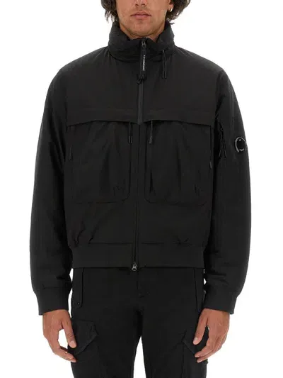 C.p. Company Pro-tek Zipped Puffer Jacket In Black