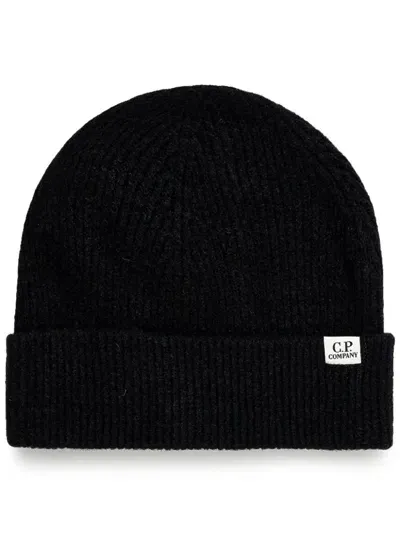 C.p. Company Ribbed-knit Beanie In Black