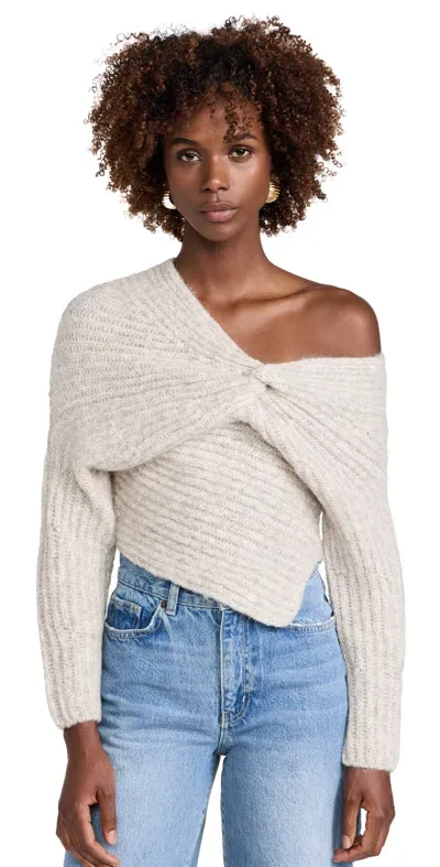 Cult Gaia Lea Knit Top Fog