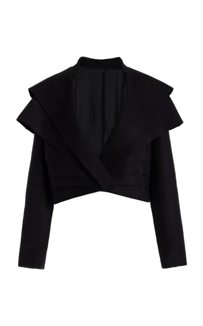 Cult Gaia Sadia Wool-blend Jacket In Black