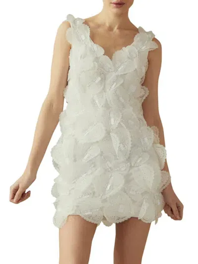 Cynthia Rowley Women's Organza Hearts Minidress In White