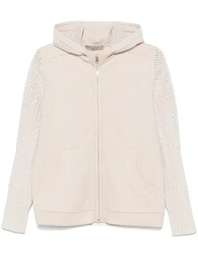 D Exterior Wool And Silk Sweatshirt With Lurex In Beige