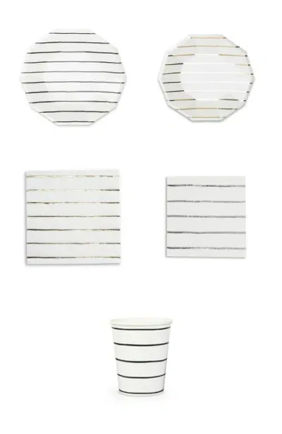 Daydream Society Frenchie Stripes Holiday Party Packages In White