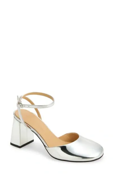 Dear Frances Harlow Ankle Strap Pump In Silver