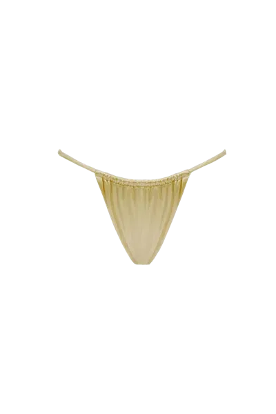 Decolet The Label Gia Bikini Bottoms In Goddess In Gold