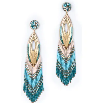 Deepa Gurnani Merliah Beaded Drop Earrings In Multi