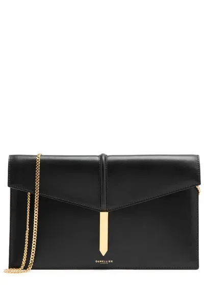 Demellier Tokyo Smooth Leather Clutch In Black