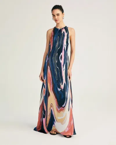 Derek Lam 10 Crosby Inaya Sleeveless Maxi Dress In Marble Multi