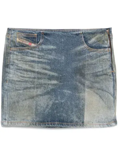 Diesel De-pra Mini Skirt In Blue