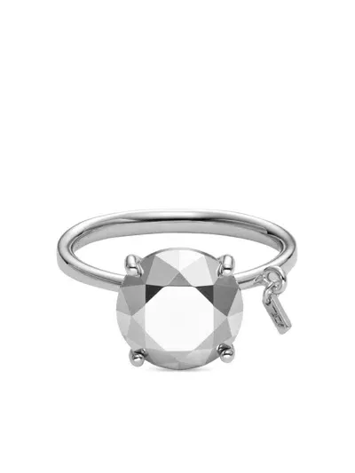 Diesel Stone Embellishment Ring In Silber