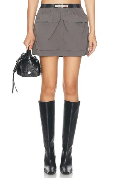 Diesel Utility Mini Skirt In Dark & Grey