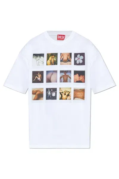 Diesel X Toff Photograph-print Organic Cotton T-shirt In White