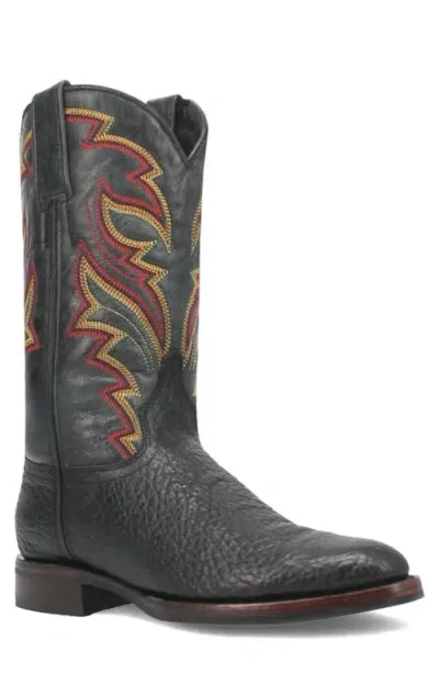 Dingo Young Gun Embroidered Cowboy Boot In Black