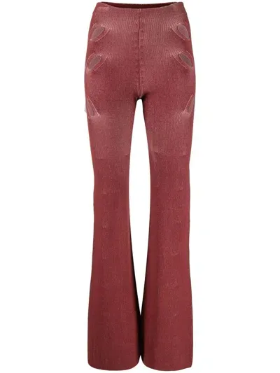 Dion Lee Lock Slit Pants In Red