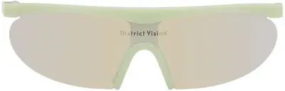 District Vision グリーン Koharu Eclipse サングラス In Mint/d+ Taupe Mirror