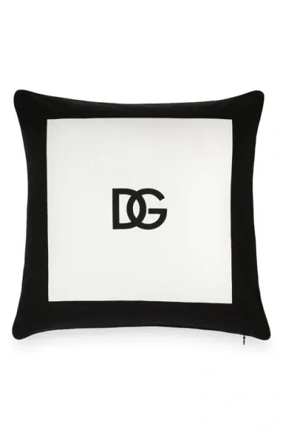 Dolce & Gabbana Dolce&gabbana Dg Logo Accent Pillow In White