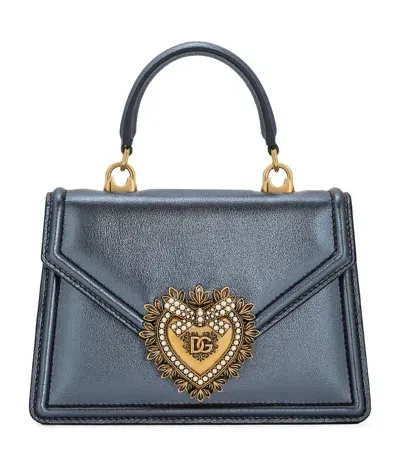 Dolce & Gabbana Small Leather Devotion Top-handle Bag In Animal Print