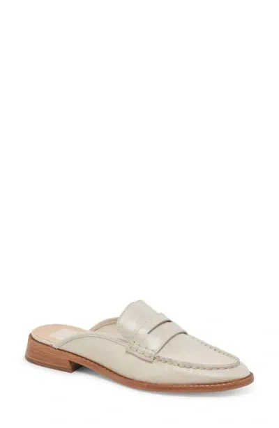 Dolce Vita Havan Loafer Mule In Creme Crinkle Patent