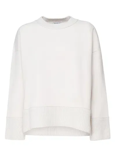 Dondup Blended Cotton Sweatshirt In White