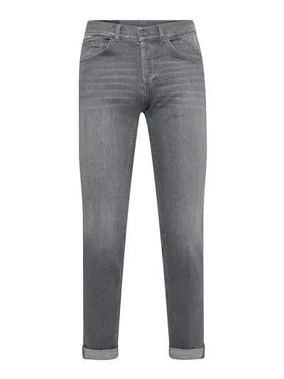 Dondup George Skinny Fit Stretch Cotton Jeans In Grey