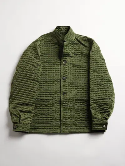 Doppiaa Aasti Waterproof Embossed Jacket In Green