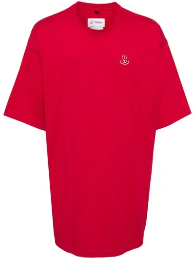 Doublet Onsen Noren Cotton T-shirt In Red