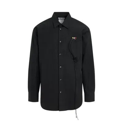 Doublet Rca Cable Embroidery Shirt In Black