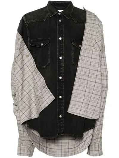 Doublet Undressed Layered Shirt In Grey