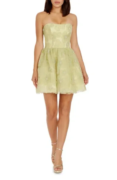 Dress The Population Sasha Dress In Lime Multi